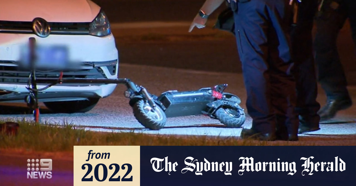 Video Escooter rider killed after being hit by car